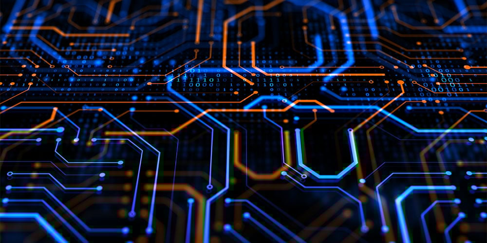 Close up of a circuit board